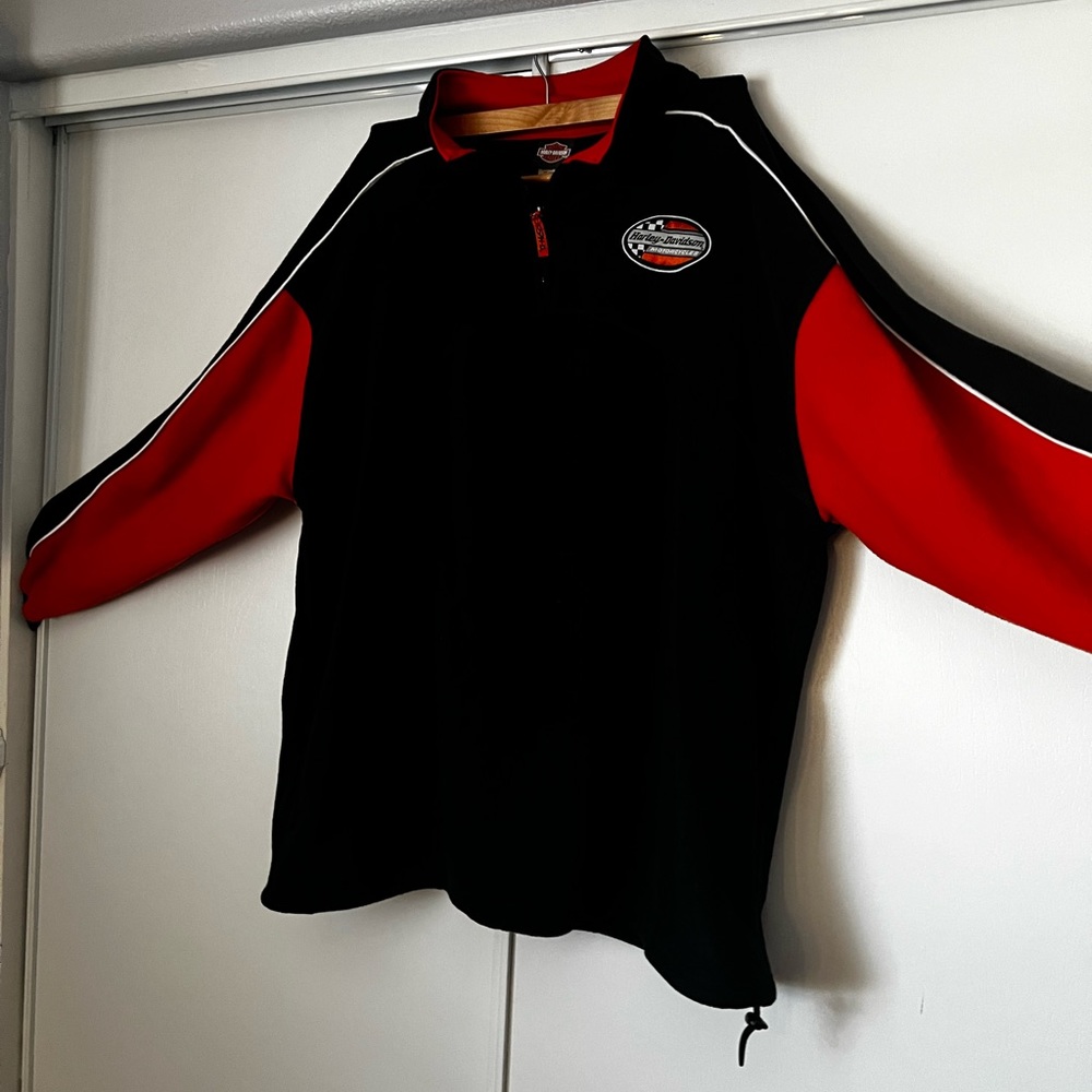 Vintage Harley-Davidson fleece quarter zip jacket